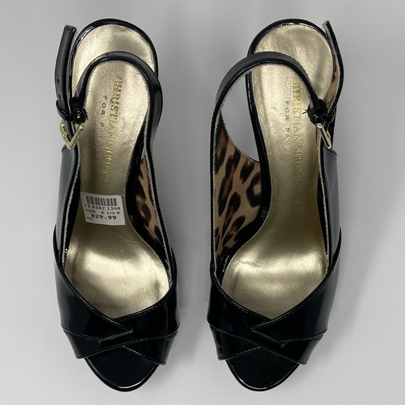 ‼️SOLD‼️Christian Siriano Black Patent 4” Heels - Picture 7 of 10